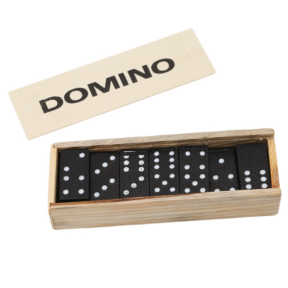 Board Game Monopoli - 28 шт. черная деревянная коробка домино