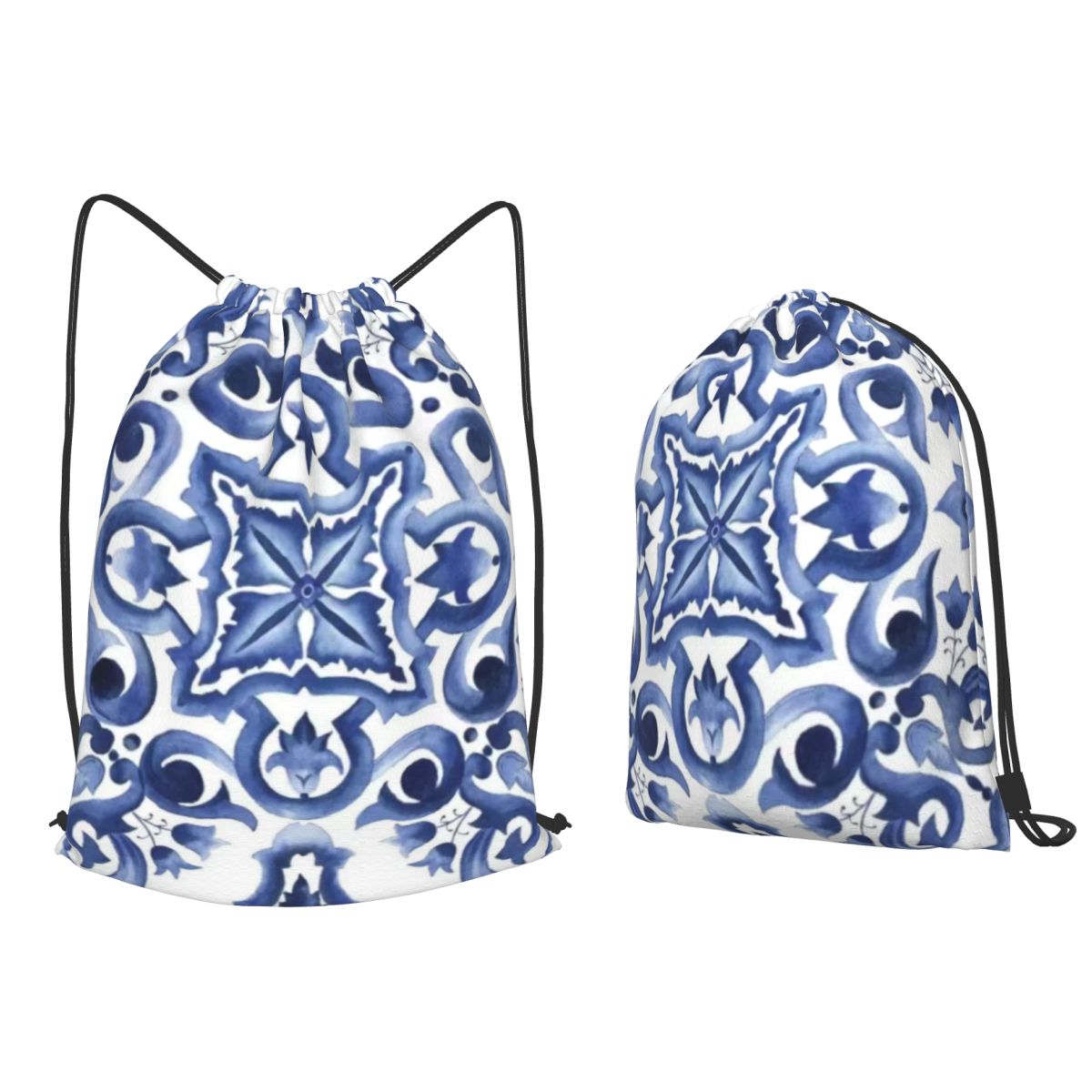 Синие рюкзаки с цветочным узор – обзор и цена Tile Bag Drawstring